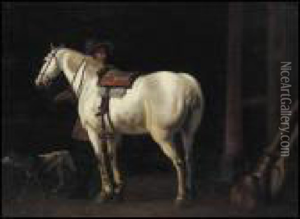 The White Horse Oil Painting - Aelbert Cuyp