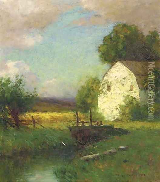 A barn in summer Oil Painting - Robert Bruce Crane