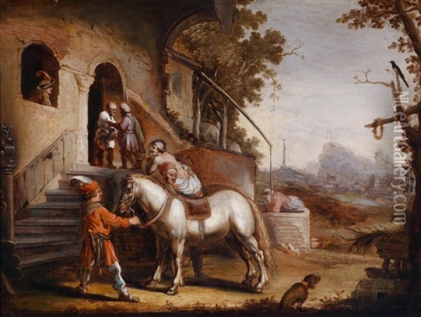 Der Barmherzige Samariter Oil Painting -  Rembrandt van Rijn