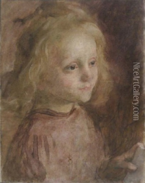 Portrait De Marie Oil Painting - Francois Joseph Guiguet
