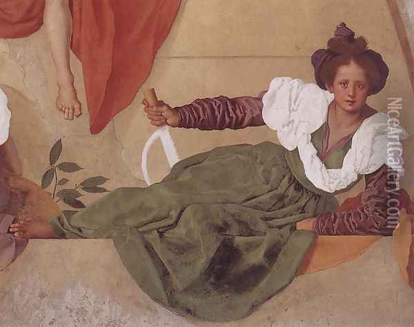 Vertumnus and Pomona (detail-3) 1519-21 Oil Painting - (Jacopo Carucci) Pontormo