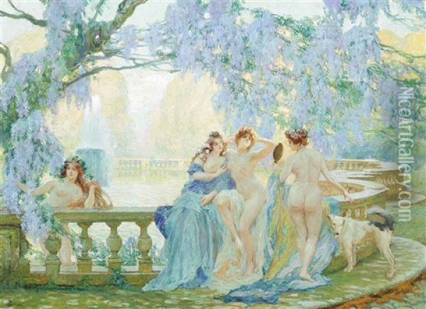 A Classical Idyll Oil Painting - Paul Jean Gervais