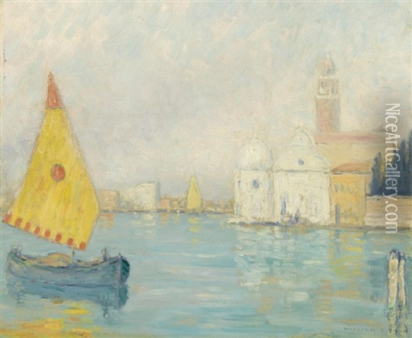 On The Lido, Venice Oil Painting - William Posey Silva