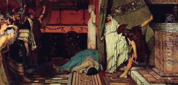A Roman Emperor - Claudius Oil Painting - Sir Lawrence Alma-Tadema