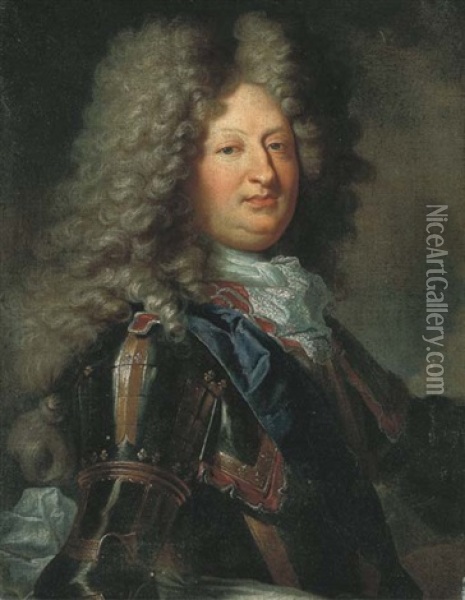 Portrait En Buste Du Grand Dauphin Oil Painting - Hyacinthe Rigaud