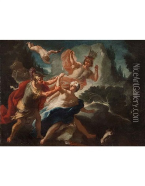 Scena Mitologica Oil Painting - Giacomo del Po