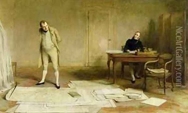 St Helena 1816 Napoleon dictating to Count Las Cases the Account of his Campaigns Oil Painting - Sir William Quiller-Orchardson