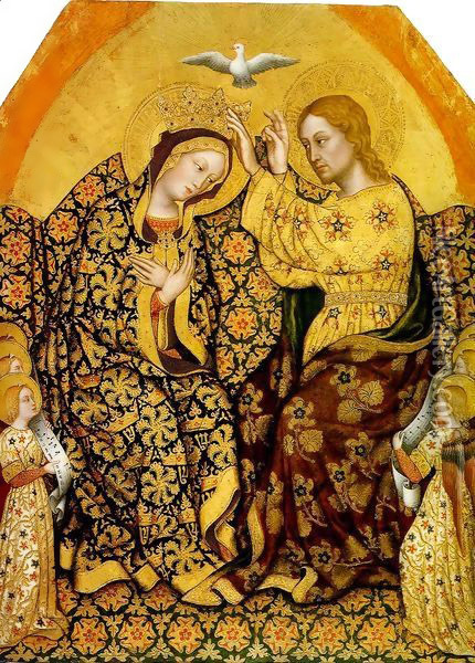 Coronation of the Virgin Oil Painting - Gentile Da Fabriano