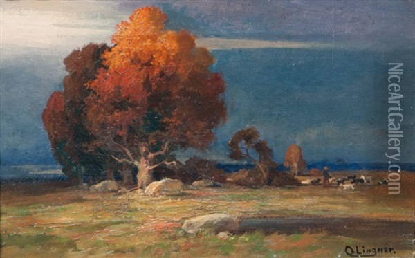 Heidelandschaft Oil Painting - Otto Theodore Gustav Lingner