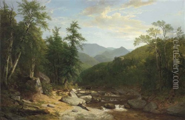 Mountain Stream Oil Painting - Asher Brown Durand
