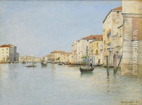 Canale Grande I Venedig Oil Painting - Wilhelm von Gegerfelt