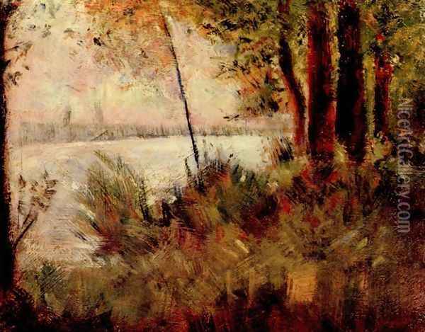 Bewachsener slope Oil Painting - Georges Seurat