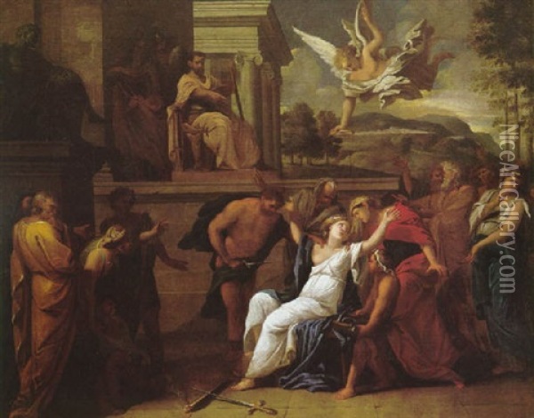 The Martyrdom Of Saint Agatha Oil Painting - Nicolas Poussin