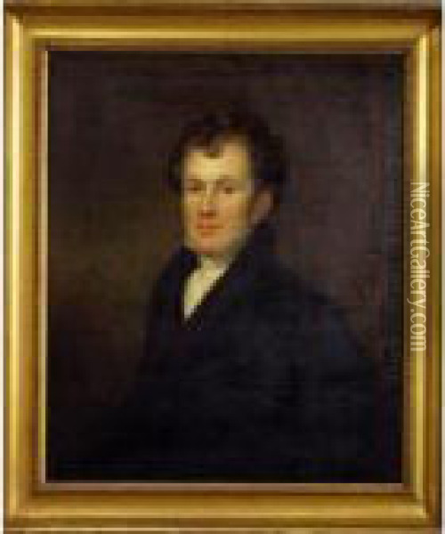 Portrait Of A Man Oil Painting - Jacob Eichholtz