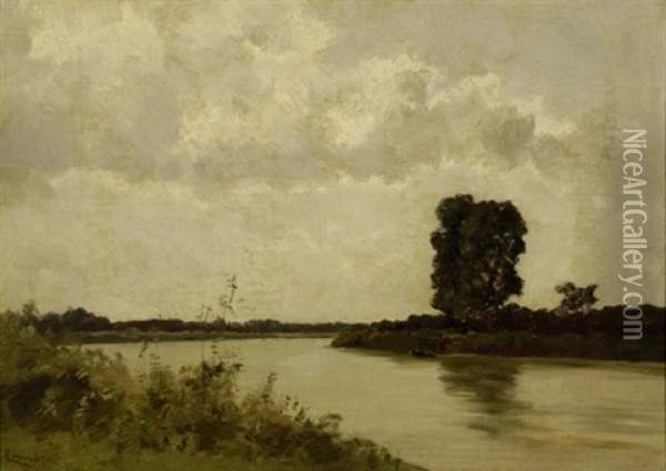 View Of A River Oil Painting - Louis Apol