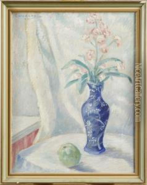 Stilleben,signerad Oil Painting - Knut Lundstrom