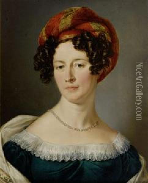 Portrait Of Wilhelmine Countess Zu Munster Oil Painting - Alexander Macco