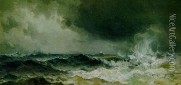 At Montauk Oil Painting - Mauritz Frederick Hendrick de Haas