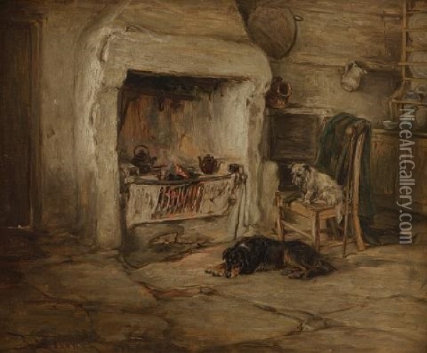 Burns Cottage In Oil Painting - Robert L. Alexander