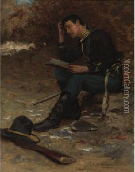 The Letter Oil Painting - Gilbert Gaul