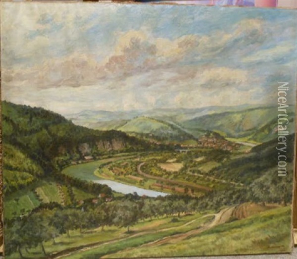 River Valley Oil Painting - Rudolph Mueller