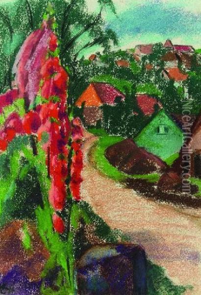 Sommer Im Dorf Oil Painting - Kathe Lowenthal