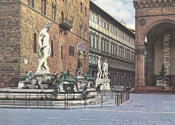 The Fountain Of Neptune Oil Painting - Bartolomeo Ammanati