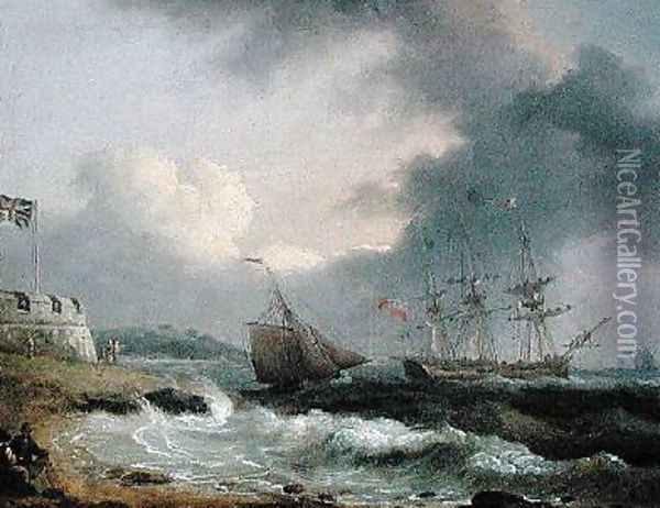 Off the Squadron Cowes Oil Painting - Thomas Luny