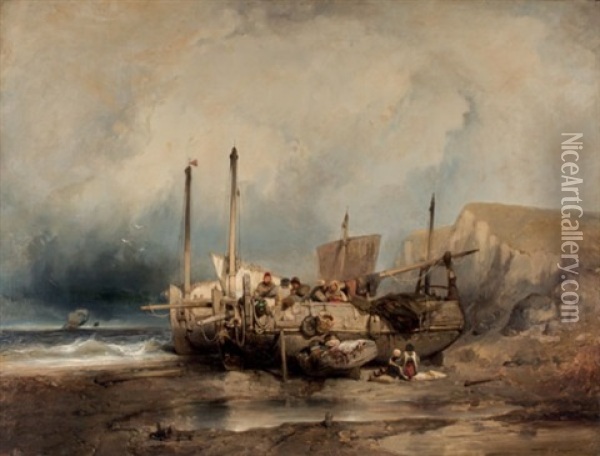 Pescadores En Barca Oil Painting - Charles Hoguet