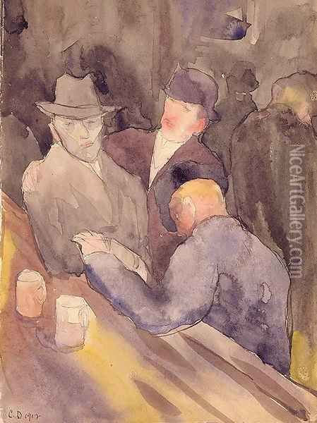 Men at a Bar Oil Painting - Charles Demuth