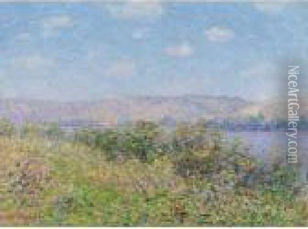 Les Berges De La Seine En Ete, Tournedos-sur-seine Oil Painting - Gustave Loiseau