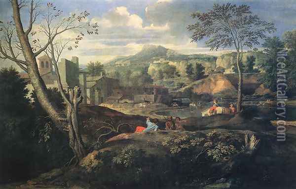 Ideal Landscape 1645-50 Oil Painting - Nicolas Poussin