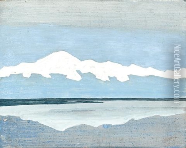 Wular Lake (from Lakes And Gilgit Path Series) Oil Painting - Nikolai Konstantinovich Roerich