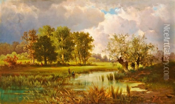 Tajkep Horgasszal Oil Painting - Anton Pick