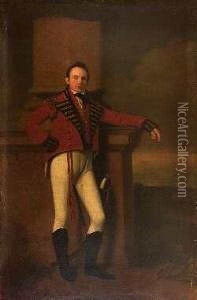 Full Length Portrait Of Major General Dudgeon, 58th Regiment Offoot Oil Painting - George C. Watson