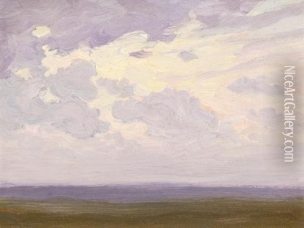 Summer Clouds (recto-verso) Oil Painting - James Edward Hervey MacDonald