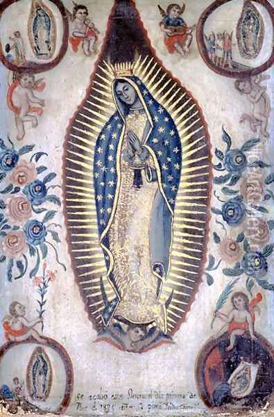 Virgin of Guadalupe Oil Painting - Escamilla Isidro