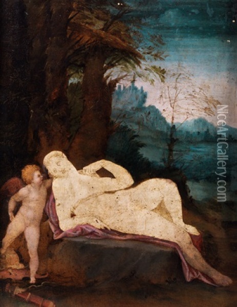 Venus Und Armor Oil Painting - Antonio di Donnino Mazziere