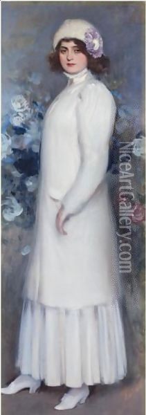 La Inglesa (The English Lady) Oil Painting - Ramon Casas Y Carbo