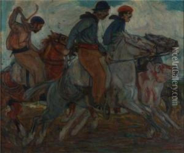 Gauchos Oil Painting - Aroldo Bonzagni