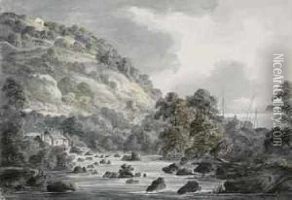Views Of Devon Oil Painting - John Swete