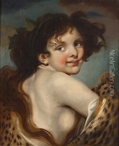 Bacchante Oil Painting - Jean Baptiste Greuze