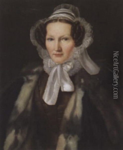 Portrat Der Elisabeth Vonder Muhll-bischoff Von Basel Oil Painting - Giovanni Moriggia