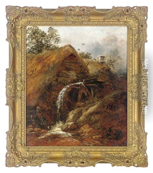 The Watermill Oil Painting - Thomas Whittle the Younger