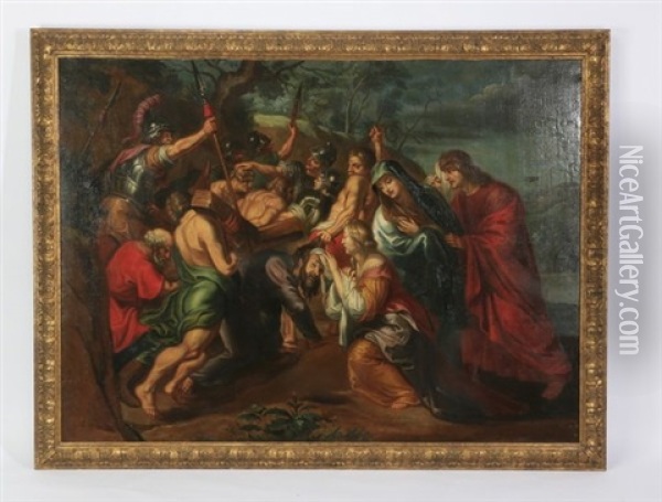 Christ Carrying The Cross Oil Painting - Paulus Pontius