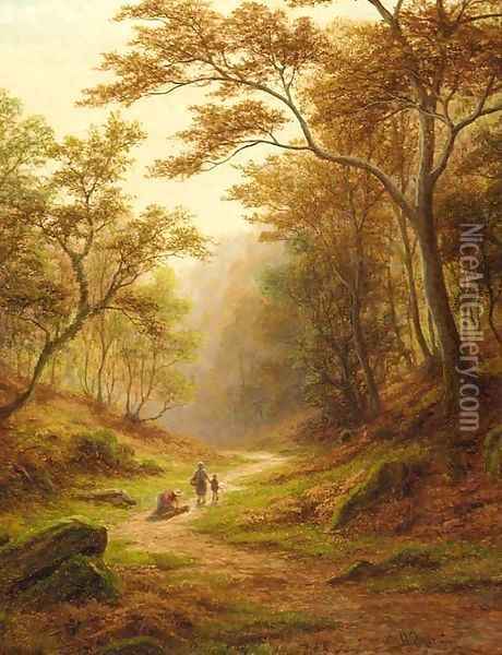 Woodland Glade, near Aysgarth, Wensleydale Oil Painting - William Mellor