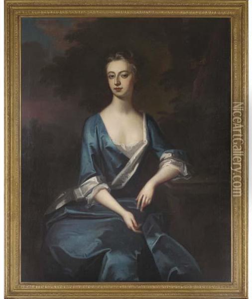 Portrait Of Harriet, Duchess Of Manchester Oil Painting - Michael Dahl