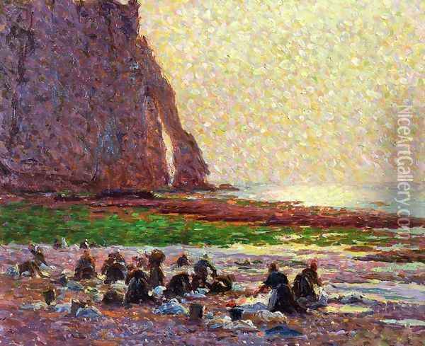 Laundresses by the Sea at Etretat Oil Painting - Claude Emile Schuffenecker