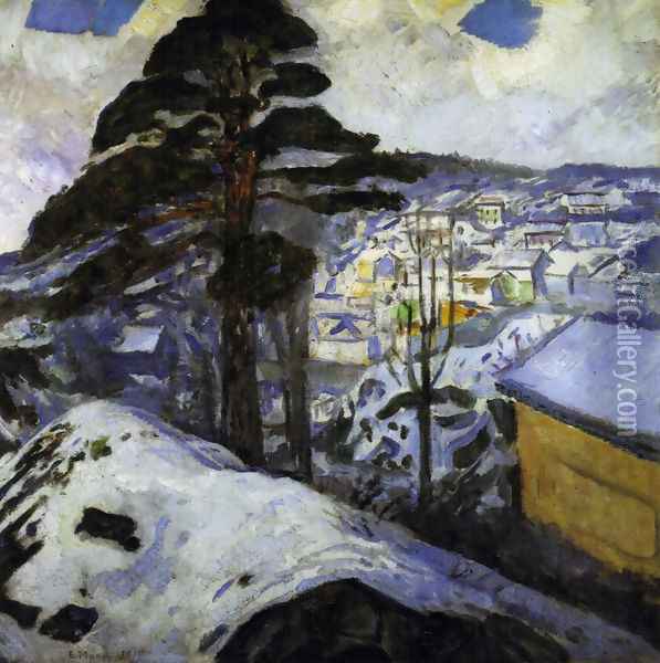Winter at Kragerö 1912 Oil Painting - Edvard Munch