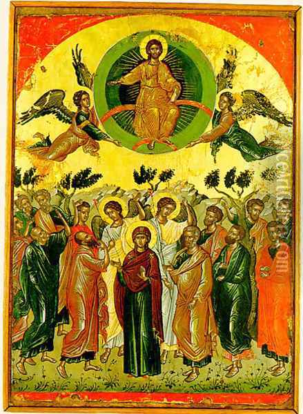 The Ascension 1546 Oil Painting - Theophanes The Cretan